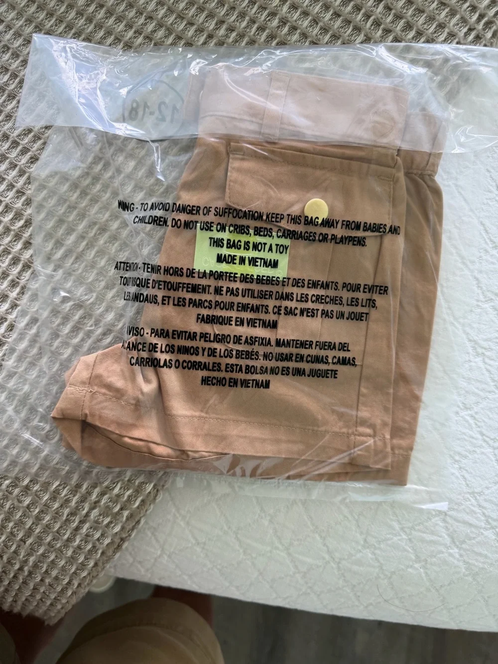Jamie and Jack 12 to 18 months brown cargo shorts new with tags